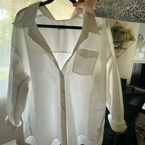 Aritzia poplin shirt
